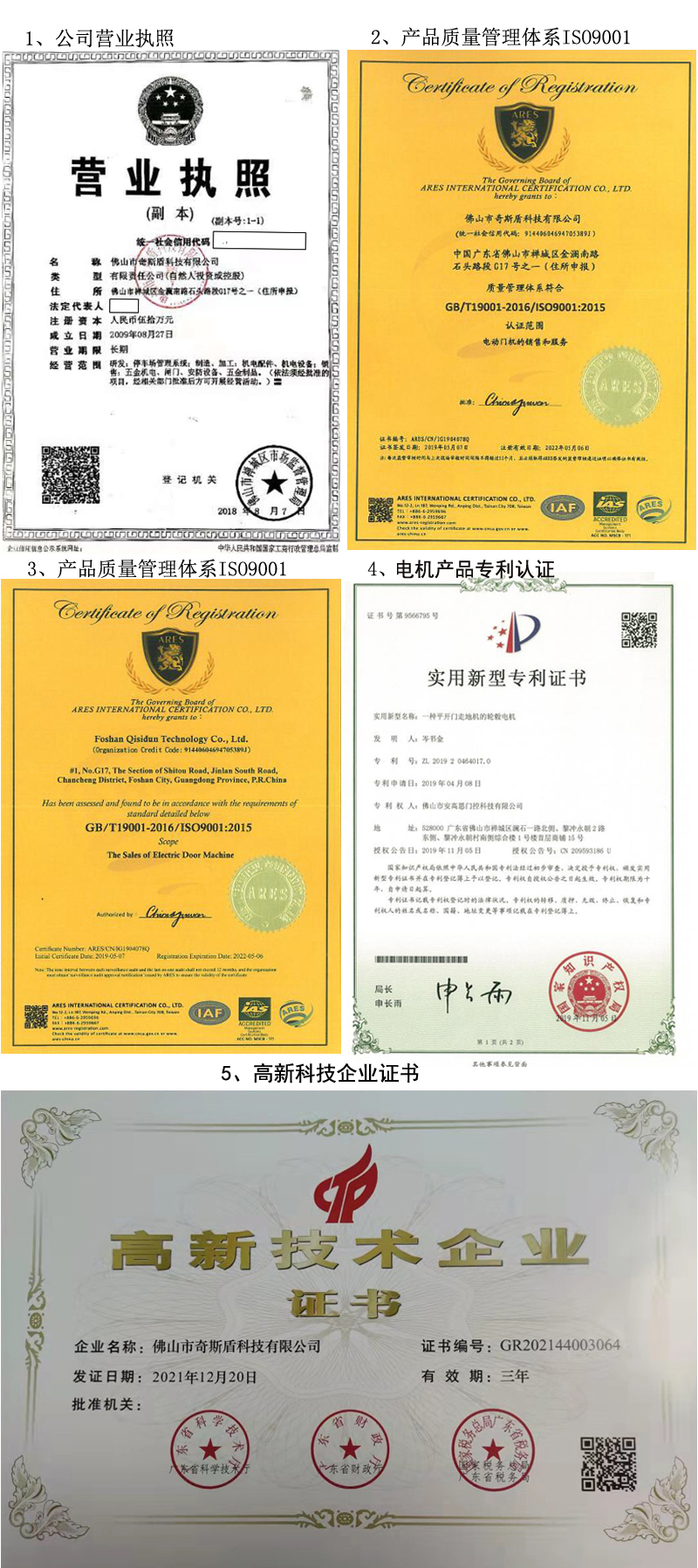 奇斯盾企業(yè)資質(zhì)